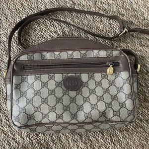 Vintage Gucci Crossbody Monogram Camera Bag